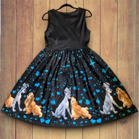 Womens rare Disney dog Lady and the Tramp print dress featuring Si &
Am size 12 - Picture 2 of 9